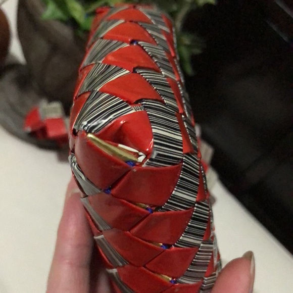 Recycled “Wrapper” Shoulder Bag-Red&Black-EUC - Picture 9 of 14